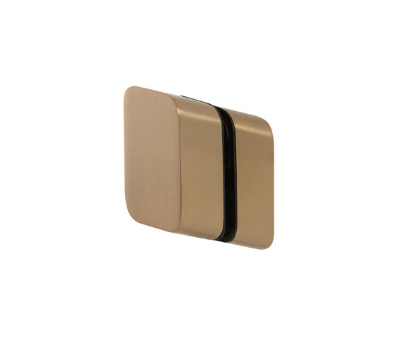 Shift Brushed Gold | Pomo Para Puerta De Ducha Extremo Doble Oro Cepillado | Pomos para puertas de vidrio | Geesa