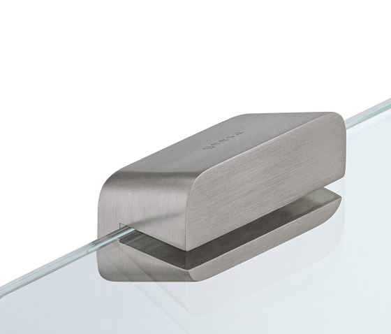 Shift Brushed Stainless Steel | Étagère / Porte-Savon Acier Inoxydable Brossé Avec Verre Transparent | Tablettes / Supports tablettes | Geesa