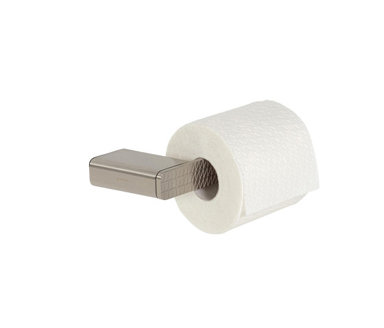 Shift Brushed Stainless Steel | Porte-Rouleau Papier Toilette Sans Rabat Avec Motif Triangulaire Acier Inoxydable Brossé (Droitier) | Distributeurs de papier toilette | Geesa