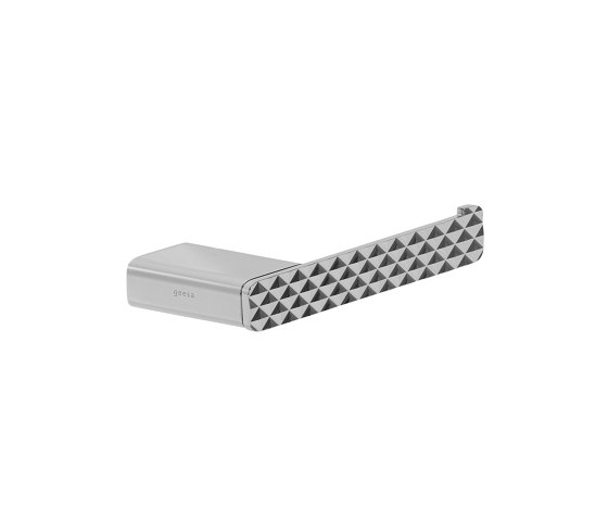 Shift Chrome | Toilet Roll Holder Without Cover With Diamond Pattern Chrome (Right-Handed) | Paper roll holders | Geesa