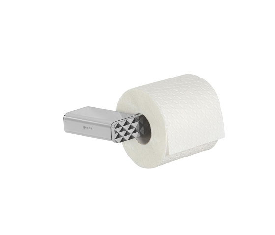 Shift Chrome | Toilet Roll Holder Without Cover With Diamond Pattern Chrome (Right-Handed) | Paper roll holders | Geesa