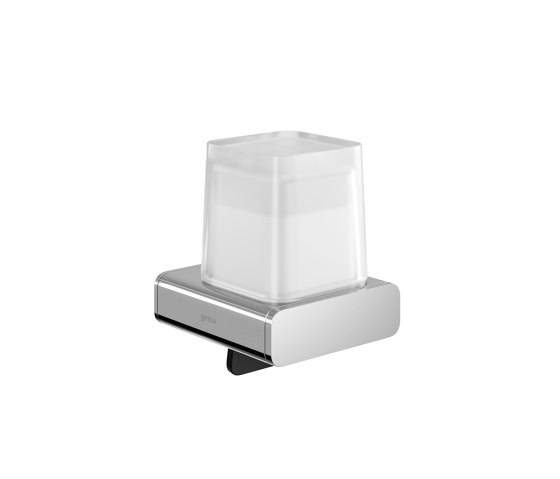 Shift Chrome | Dispenser Per Sapone 200ml Cromato Con Vetro Smerigliato | Portasapone liquido | Geesa