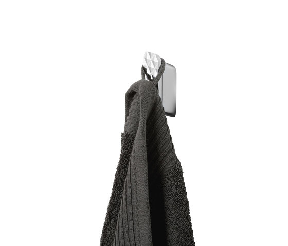 Shift Chrome | Towel Hook Medium With Diamond Pattern Chrome | Towel rails | Geesa