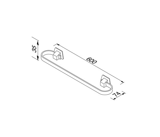 Standard | Porte-Serviette 60cm Chrome | Porte-serviettes | Geesa