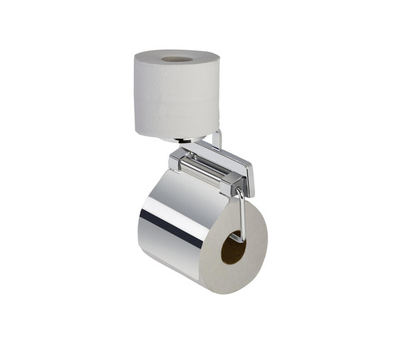Standard | Porte-Rouleau Papier Toilette Avec Rabat Et Porte-Rouleaux Papier Toilette De Réserve Chrome | Distributeurs de papier toilette | Geesa