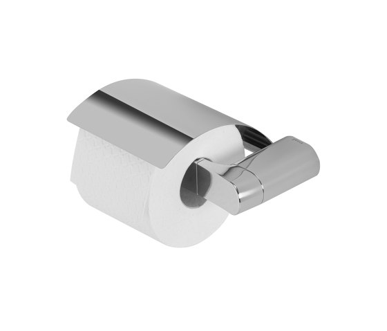 Wynk | Toilet Roll Holder With Cover Chrome (Left-Handed) | Paper roll holders | Geesa