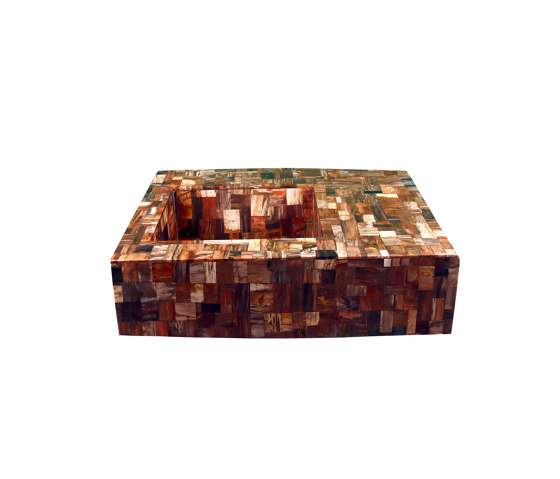 Piedra preciosa | Lavabo - sobre encimera retro de madera petrificada | Lavabos | Panorea Home