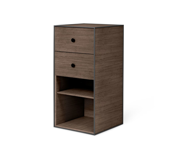 Frame 70 With 1 Shelf And 2 Drawers, Smoked Oak | Scaffali | Audo Copenhagen