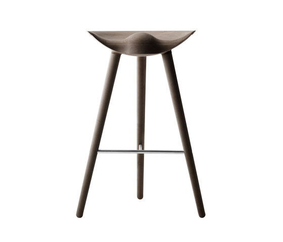 ML42 Bar Stool, Brown Oiled Oak/Stainless Steel | Bar stools | Audo Copenhagen