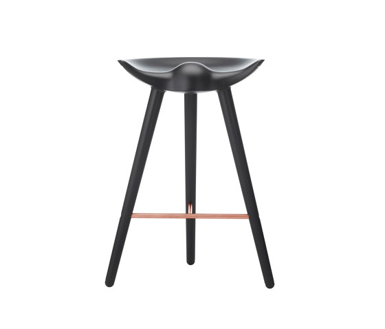 ML42 Counter Stool, Black Stained Beech/Copper | Counter stools | Audo Copenhagen