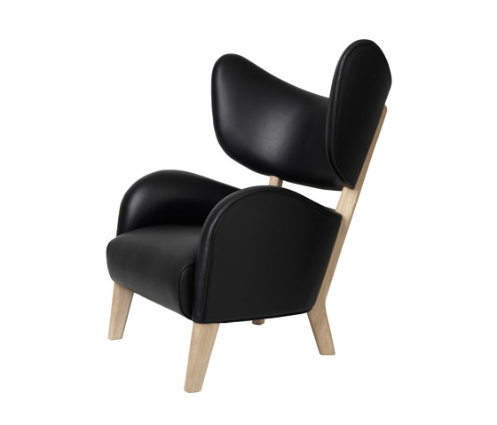 My Own Chair Nevada Leather, Black/Natural Oak | Poltrone | Audo Copenhagen