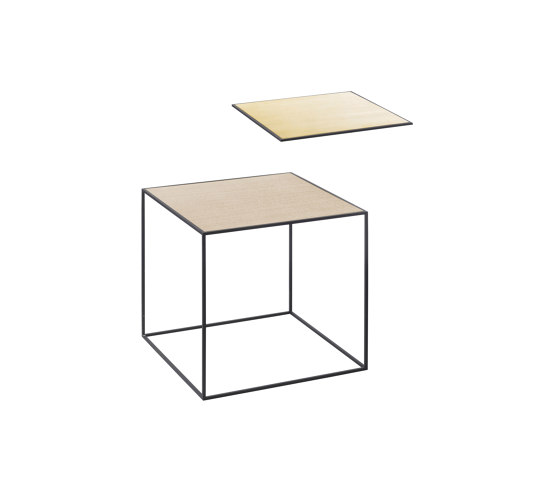 Twin 35 Table Top, Oak/Brass | Mesas auxiliares | Audo Copenhagen