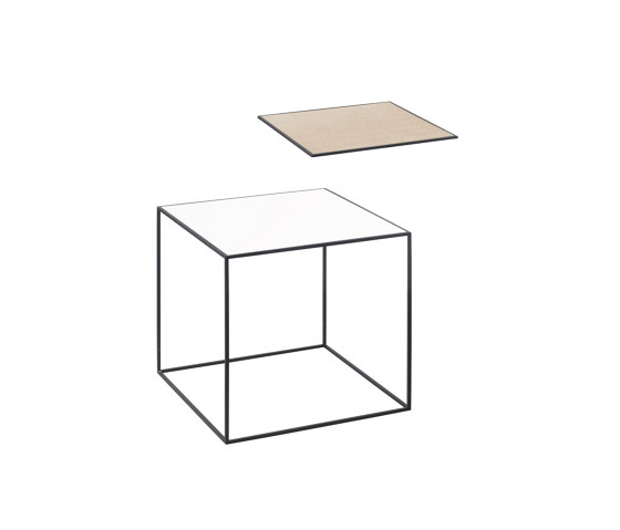 Twin 35 Table Top, White/Oak | Side tables | Audo Copenhagen