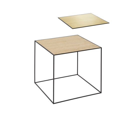 Twin 42 Table Top, Oak/Brass | Side tables | Audo Copenhagen