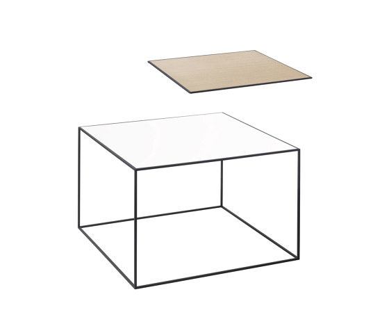 Twin 49 Table Top, White/Oak | Tavolini alti | Audo Copenhagen