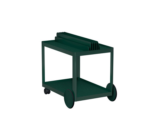 Support mobile Mocon, vert noir, 71,4 x 64,1 cm | Chariots | Sigel