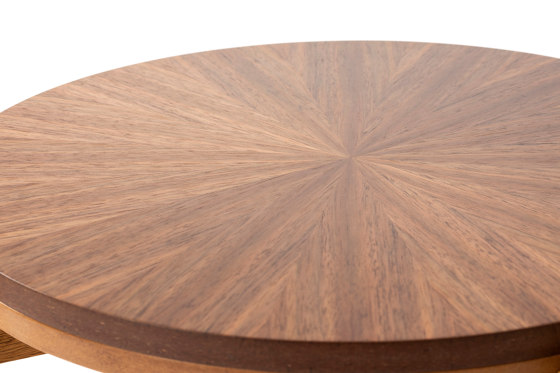 Mori Kougei  | Sliced Veneer
 Ray Pattern table top dark wood | Side tables | Hiyoshiya