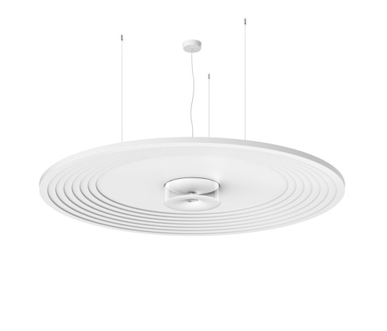 VIOR bold acoustic pendant lamp with acoustic panel round | Lampade sospensione | RIBAG