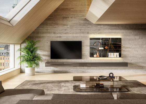 Glasserie Wall Unit - 1398 | TV & Audio Furniture | LAGO