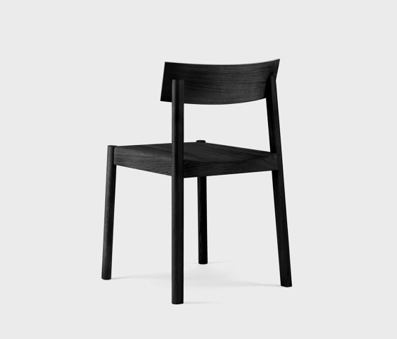 Citizen Chair, rectangular backrest, oak, black paint | Sedie | EMKO PLACE