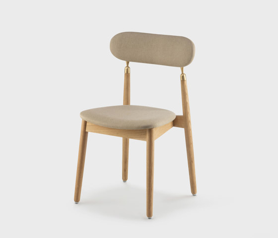 7.1 Chair, natural oiled oak frame, beige Textum Alana fabric | Chairs | EMKO PLACE
