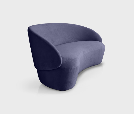 Naïve Sofa, 2-Sitzer, blauer Veloursstoff Textum Avelina | Sofas | EMKO PLACE