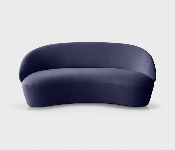 Naïve Sofa, 2-Sitzer, blauer Veloursstoff Textum Avelina | Sofas | EMKO PLACE
