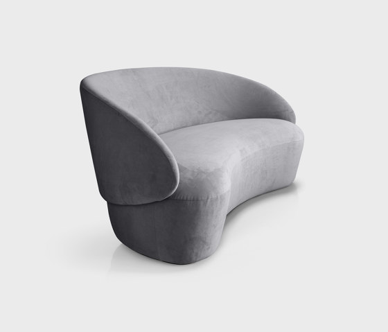 Naïve Sofa, 2-Sitzer, grauer Veloursstoff Textum Avelina | Sofas | EMKO PLACE