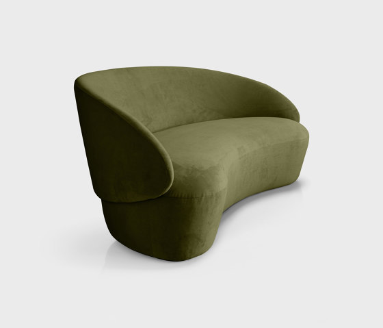 Naïve Sofa, 3-Sitzer, grüner Veloursstoff Textum Avelina | Sofas | EMKO PLACE