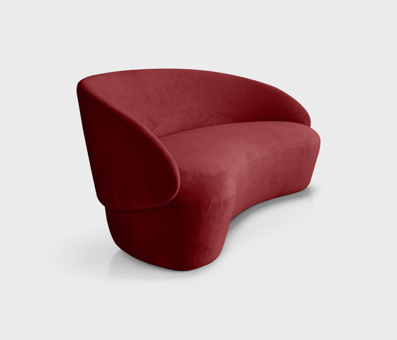 Naïve Sofa 3-seater, bordo Textum Avelina velour fabric | Sofas | EMKO PLACE