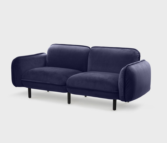 Bean Sofa 2-seater, blue Textum Avelina velour fabric | Sofás | EMKO PLACE