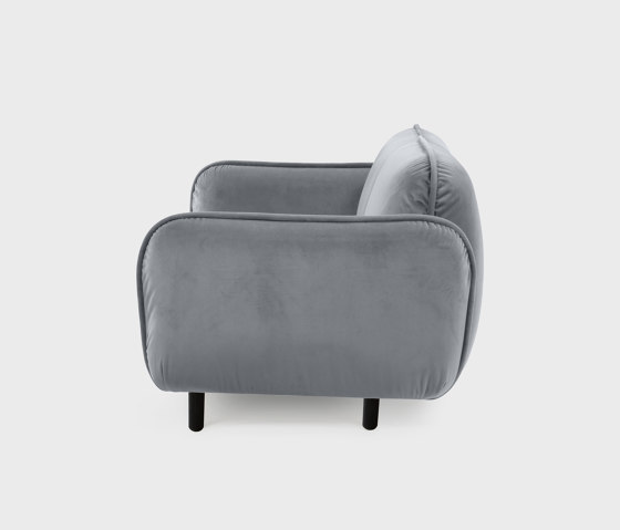Bean Sofa 2-seater, grey Textum Avelina velour fabric | Sofas | EMKO PLACE