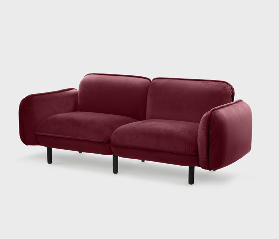 Bean Sofa 2-seater, bordo Textum Avelina velour fabric | Sofas | EMKO PLACE