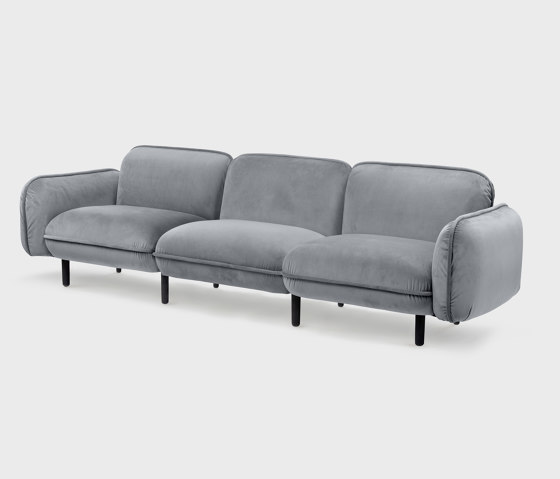 Bean Sofa 3-seater, grey Textum Avelina velour fabric | Divani | EMKO PLACE