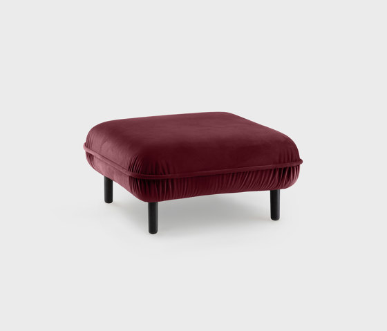 Bean Pouf, bordo Textum Avelina velour fabric | Pufs | EMKO PLACE