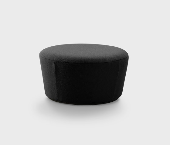 Naïve Pouf D720, black, Camira Yordale fabric | Pouf | EMKO PLACE