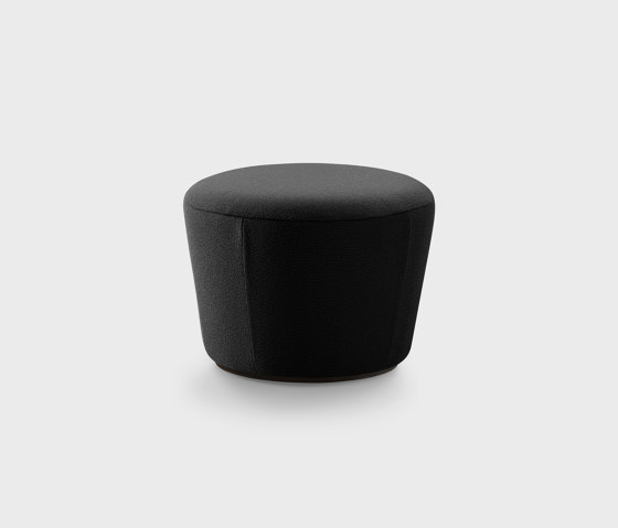 Naïve Pouf D520, black, Camira Yordale fabric | Pouf | EMKO PLACE