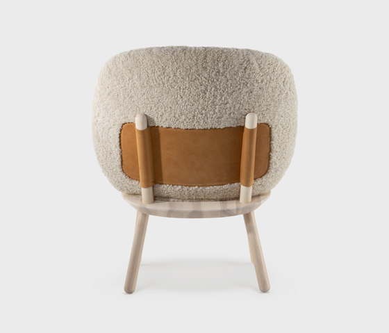 Naïve Low Chair, natural oiled ash frame, sheep skin | Armchairs | EMKO PLACE
