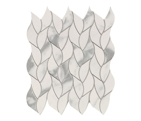 Roma Gold Carrara Superiore Leaves Mosaico Brillante 25,9X30,9 | Piastrelle ceramica | Fap Ceramiche
