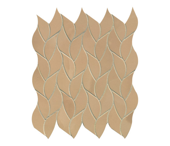 Roma Gold Onice Miele Leaves Mosaico Brillante 25,9X30,9 | Piastrelle ceramica | Fap Ceramiche