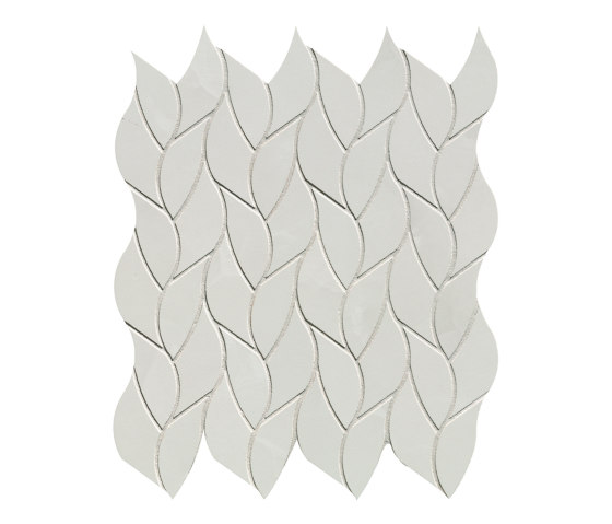 Roma Gold Onice Neve Leaves Mosaico Brillante 25,9X30,9 | Baldosas de cerámica | Fap Ceramiche