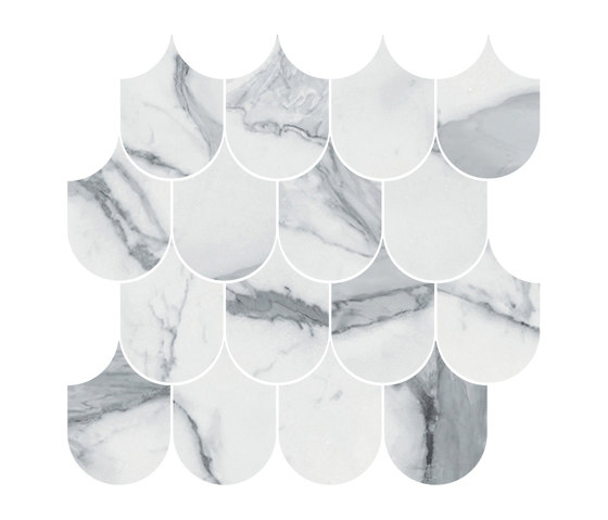 Plume Statuario Extra CP 01 | Mosaici ceramica | Mirage