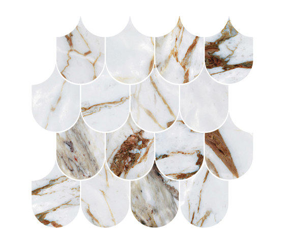 Plume Arabescato Oro CP 03 | Mosaici ceramica | Mirage