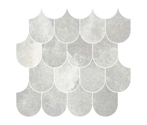 Plume White Crystal CP 05 | Keramik Mosaike | Mirage