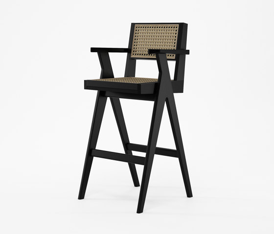 Tribute BAR STOOL W/ NATURAL WOVEN RATTAN | Bar stools | Karpenter