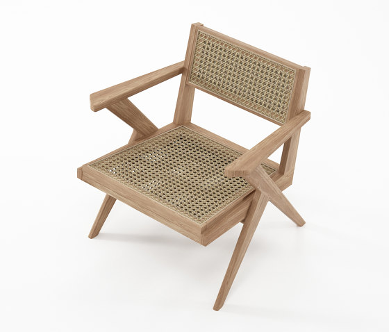 Tribute EASY CHAIR W/ NATURAL WOVEN RATTAN | Armchairs | Karpenter
