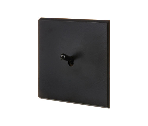 Black Mat Brass - SIngle cover plate - 1 toggle | Toggle switches | Modelec