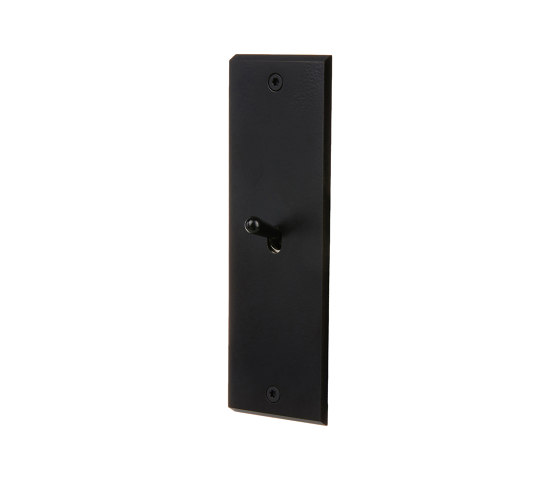 Matt Black Brass - Long Narrow Cover Plate - 1 toggle | Toggle switches | Modelec