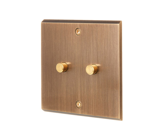 Old Bronze - Single Cover Plate - 2 PUSH | Push-button switches | Modelec