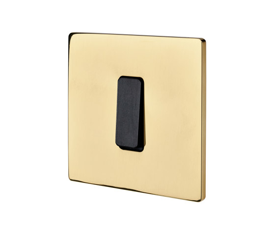 QPC Brass - Single cover plate - 1 STB steel button | Two-way switches | Modelec